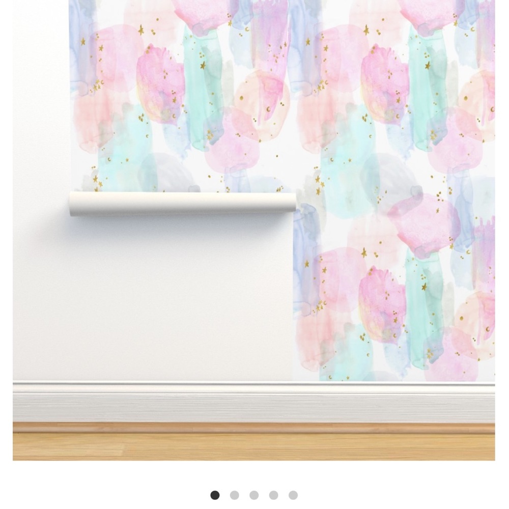 4 rolls Spoonflower removable wallpaper - price is for 4 rolls